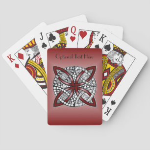 Jeu De Cartes Mariage double anneau Celtic noeud Motif rouge