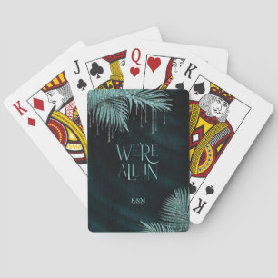 Jeu De Cartes Mariage feuille de joaillerie tout en Turquoise ID