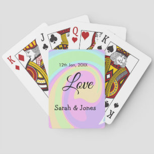 Jeu De Cartes Mariage fiançailles couple coloré bohpattern