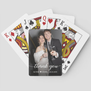 Jeu De Cartes Mariage Fiançailles Photo Merci Favoriser