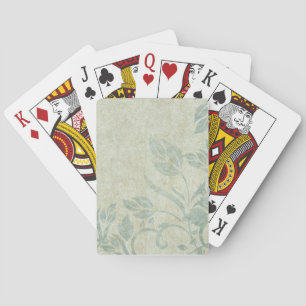 Jeu De Cartes Mariage Floral Vintage bleu