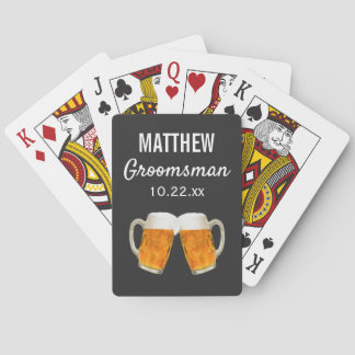 Jeu De Cartes Mariage Groomsman Favor Beer Cheers