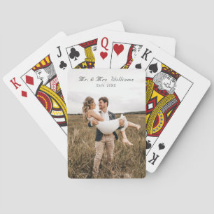 Jeu De Cartes Mariage Keepsaké Script photo personnalisée
