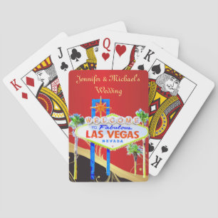 Jeu De Cartes Mariage Moderne à Las Vegas 