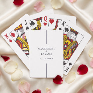 Jeu De Cartes Mariage Nom et Date Personnalisés