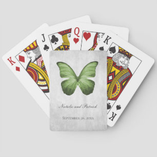 Jeu De Cartes Mariage Papillon vert Jouer des cartes