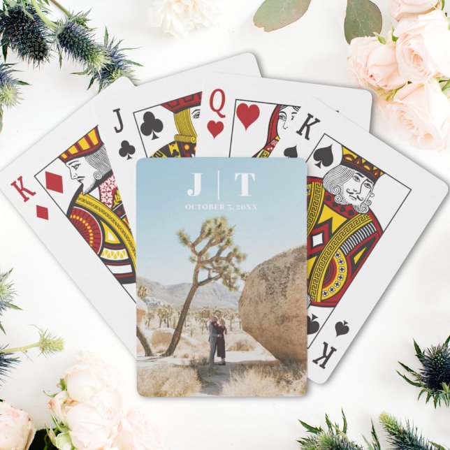 Jeu De Cartes Mariage Personnalisé Faveur Monogramme Jouer Carte (Personalized Wedding Favors Monogram Playing Cards)