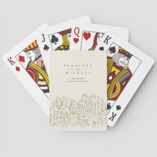 Jeu De Cartes Mariage personnalisé sur le thème du Mont Yosemite