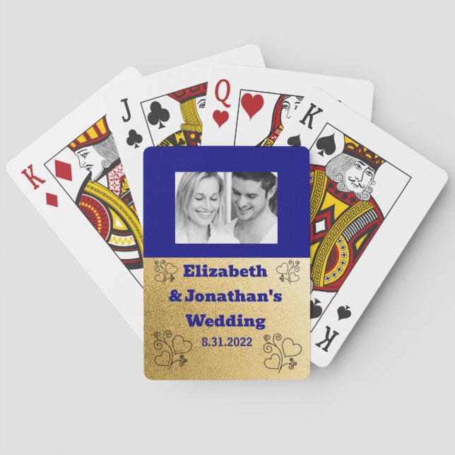 Jeu De Cartes Mariage personnalisé unique Favor Deck of Playing  (dos)