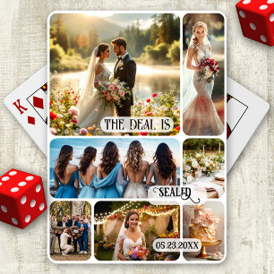 Jeu De Cartes Mariage Photo Collage Keepsaké Jouer des cartes