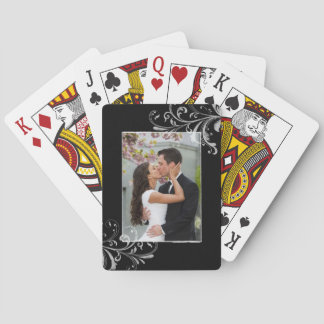 Jeu De Cartes Mariage photo vintage noir et blanc