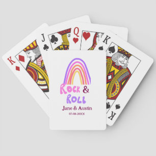 Jeu De Cartes Mariage rock & roll ajoutez le nom du couple rétro