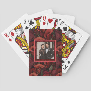 Jeu De Cartes Mariage Tropical de Jardin de Lys de Calla Rouges