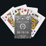 Jeu De Cartes Mariages de typographie de tableau noir<br><div class="desc">Chalkboard Vintage moderne M et Mme Chalkboard Mariage Favors Doux et sassy</div>