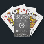 Jeu De Cartes Mariages de typographie de tableau noir<br><div class="desc">Chalkboard Vintage moderne M et Mme Chalkboard Mariage Favors Doux et sassy</div>