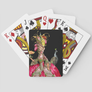 Jeu De Cartes Marie Antoinette avec gâteaux et paon