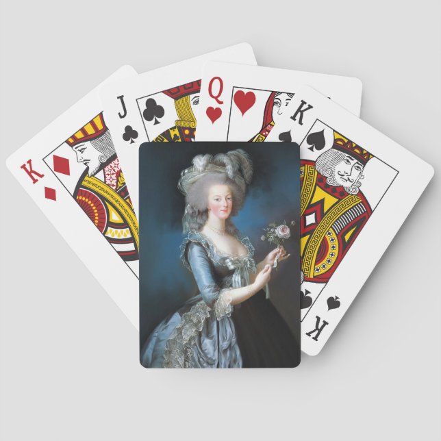 Jeu De Cartes Marie Antoinette avec un rose (dos)