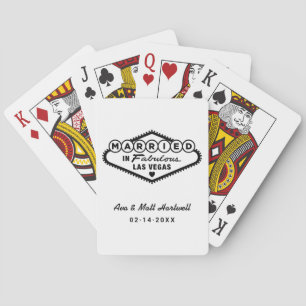 Jeu De Cartes Marié dans Fabulous Las Vegas Mariage blanc