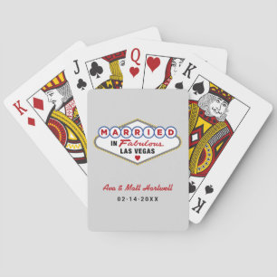 Jeu De Cartes Marié dans Fabulous Las Vegas Mariage Monogramme