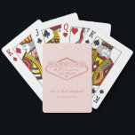 Jeu De Cartes Marié dans Fabulous Las Vegas Rose Mariage or<br><div class="desc">Cette coutume unique et amusante "Marié dans Fabulous Las Vegas" mariage faveur de cartes de jeu comporte un faux rose feuille d'or inspiré par le panneau Welcome to Las Vegas, Nevada", avec un texte monogramme qui peut être personnalisé avec le nom du couple et la date du mariage. Arrière -...</div>