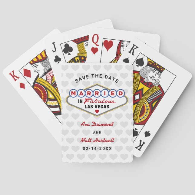 Jeu De Cartes Marié dans Fabulous Vegas Mariage Enregistrer la d (dos)