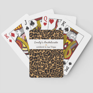 Jeu De Cartes Mariée Bachelorette Boujee Tendance Imprimé Léopar