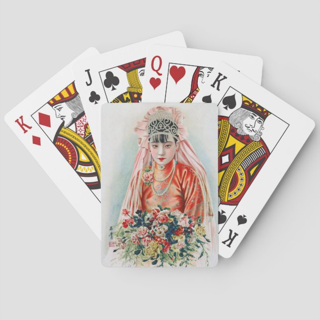 Jeu De Cartes Mariée en rouge au Mariage chinois à Shanghai (dos)