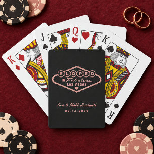 Jeu De Cartes Mariés à Fabulous Las Vegas Rose Gold Noir