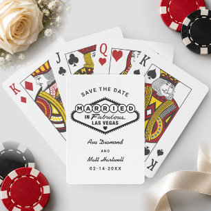Jeu De Cartes Mariés dans la fabuleuse Las Vegas, Blanc Enregist
