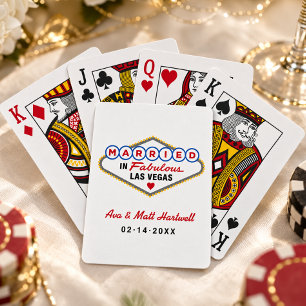 Jeu De Cartes Mariés dans le fabuleux Las Vegas blanc
