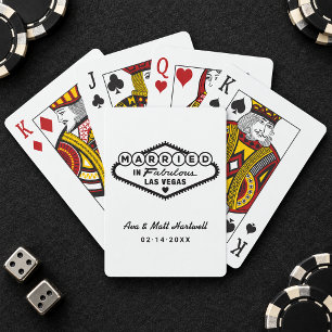 Jeu De Cartes Mariés dans le fabuleux Las Vegas blanc noir