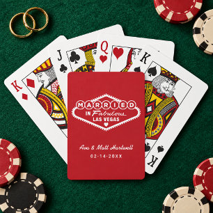 Jeu De Cartes Mariés dans le fabuleux Las Vegas Rouge Blanc