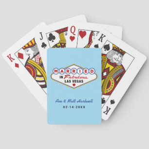 Jeu De Cartes Mariés dans un Mariage Fabuleux à Las Vegas Monogr