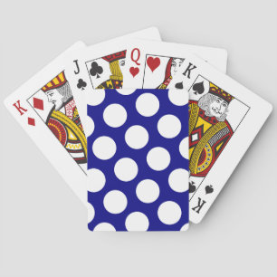 Jeu De Cartes Marine et Pois blancs