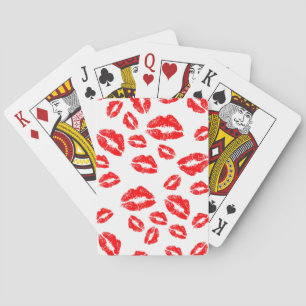 Jeu De Cartes Mark de baiser rouge