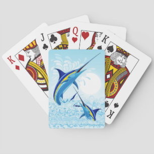 Jeu De Cartes Marlin Bleu Jaillissant de l'Océan