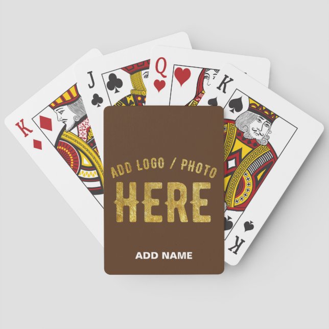 JEU DE CARTES MARQUE BRUNE PERSONNALISABLE MODERNE ÉLÉGANTE VÉRI (dos)