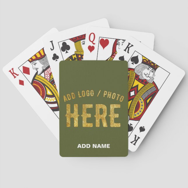 JEU DE CARTES MARQUE VERIFIEE VERT ARMEE MODERNE ET CHIC SUR MES (dos)