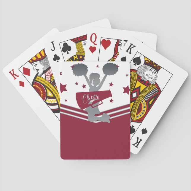 Jeu De Cartes Marron Blanc Étoiles d'Argent Acclamez Acclamez Me (dos)