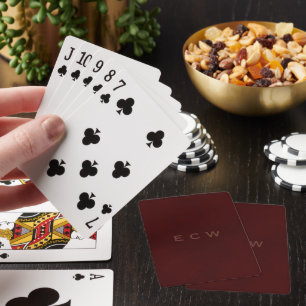 Jeu De Cartes Marron Tacheté De Style