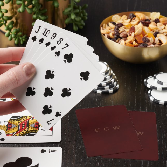 Jeu De Cartes Marron Tacheté De Style (In Situ)