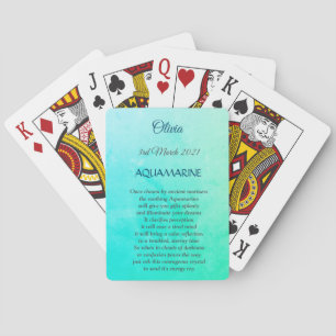 Jeu De Cartes Mars Birthstone Aquamarine design