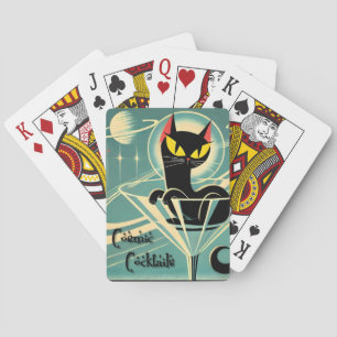 Jeu De Cartes Martini Black Cat Futuriste Atomique Espace