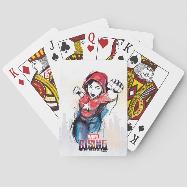 Jeu De Cartes Marvel Rising | Amérique Sketch Art (dos)