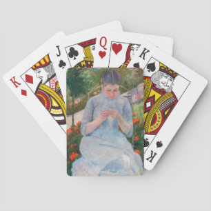 Jeu De Cartes Mary Cassatt - Fille couture dans un jardin