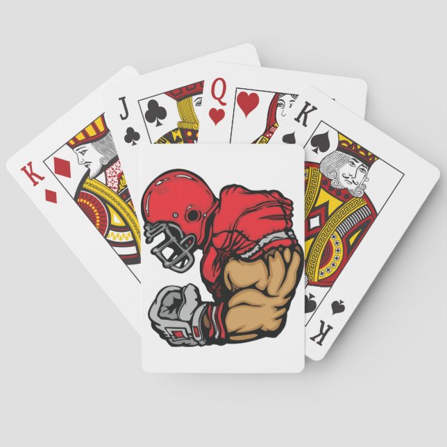 Jeu De Cartes Mascotte de guerrier de football robuste Muscle de (dos)