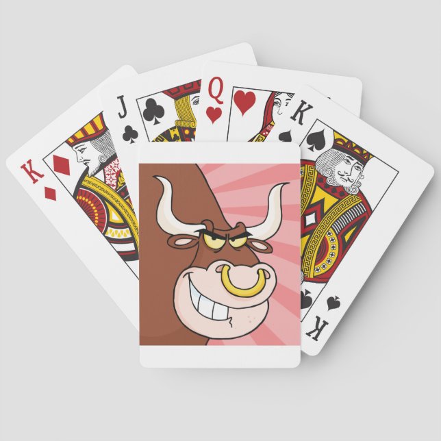 Jeu De Cartes Mascotte en fer avec anneau de nez (dos)