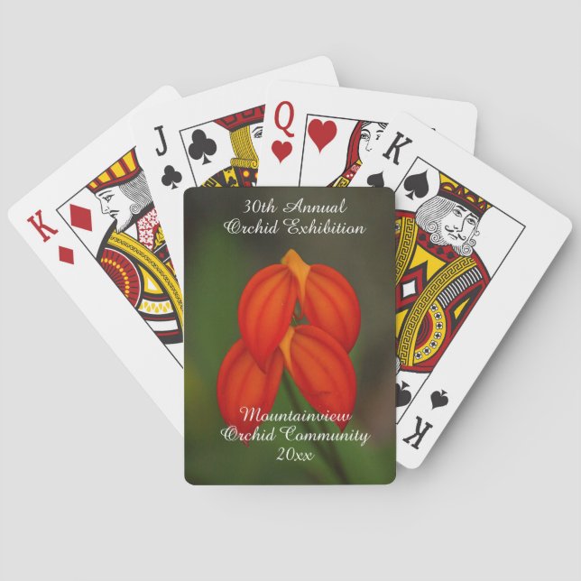 Jeu De Cartes Masdevallia ignea Orchidée (dos)