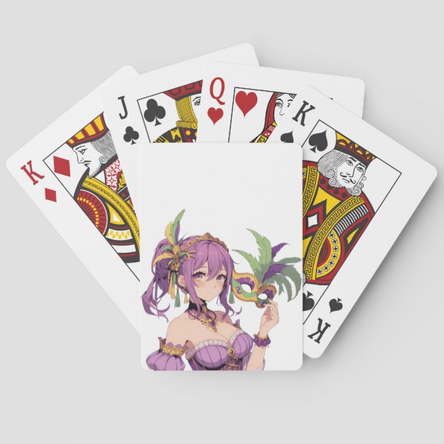 Jeu De Cartes Masque Anime Mardi Gras (dos)
