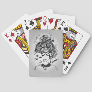 Jeu De Cartes Masque de Gémeaux Zodiaque Dame
